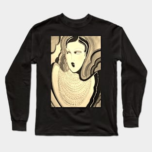 SEVENTIES ART DECO MANNEQUIN Long Sleeve T-Shirt